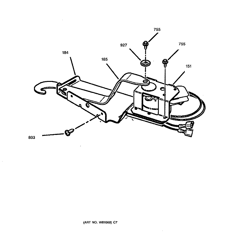 DOOR LOCK Diagram and Parts List for JKP15WA2WW  General Electric Wall Oven