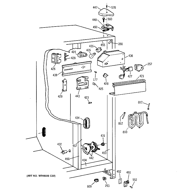 FRESH FOOD SECTION Diagram and Parts List for CSX22GRBEAA  Hotpoint Refrigerator