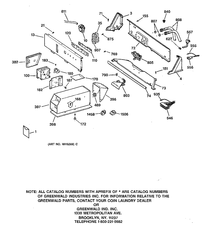 BACKSPLASH & COIN BOX ASSEMBLY Diagram and Parts List for WCCD1030Y0AC  General Electric Washer