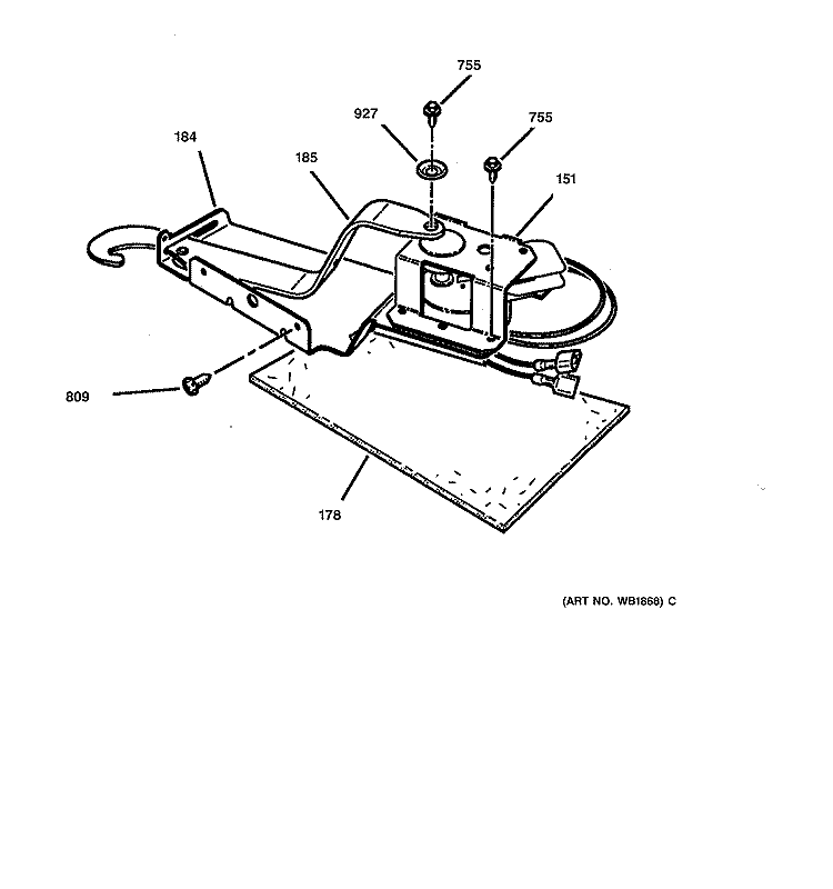 DOOR LOCK Diagram and Parts List for JSP26BW3WH  General Electric Range