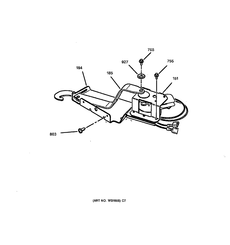 DOOR LOCK Diagram and Parts List for ZEK735WW1WW  General Electric Wall Oven