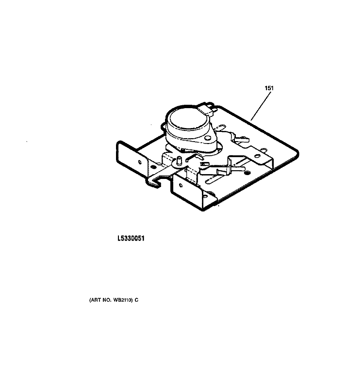 DOOR LOCK Diagram and Parts List for JBP48AB1AA  General Electric Range