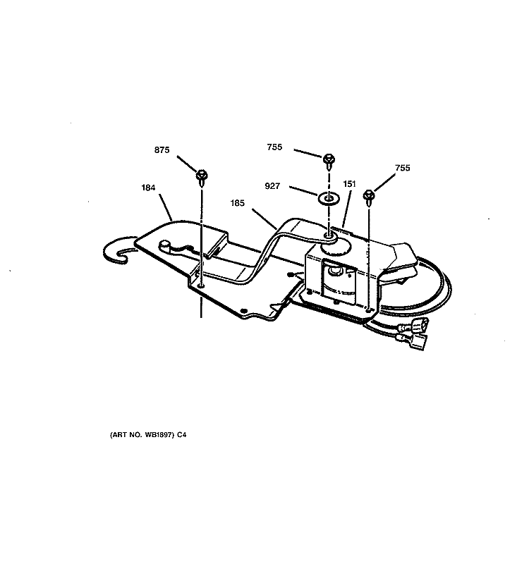 DOOR LOCK Diagram and Parts List for JTP27BA1BB  General Electric Wall Oven