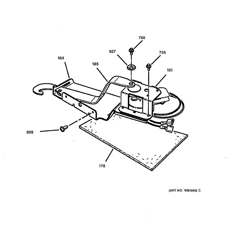 DOOR LOCK Diagram and Parts List for JCSP31BW3BB  General Electric Range