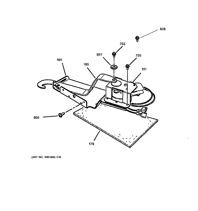 DOOR LOCK Diagram and Parts List for JS960BB1BB  General Electric Range
