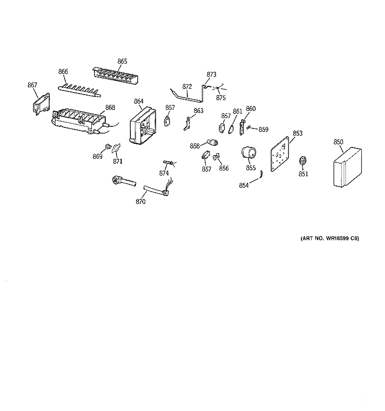 ICEMAKER WR30X0330 Diagram and Parts List for MSK26GRDAAA  General Electric Refrigerator