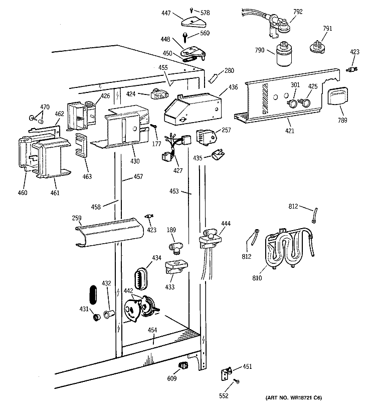 FRESH FOOD SECTION Diagram and Parts List for TFS26PPDABS  General Electric Refrigerator