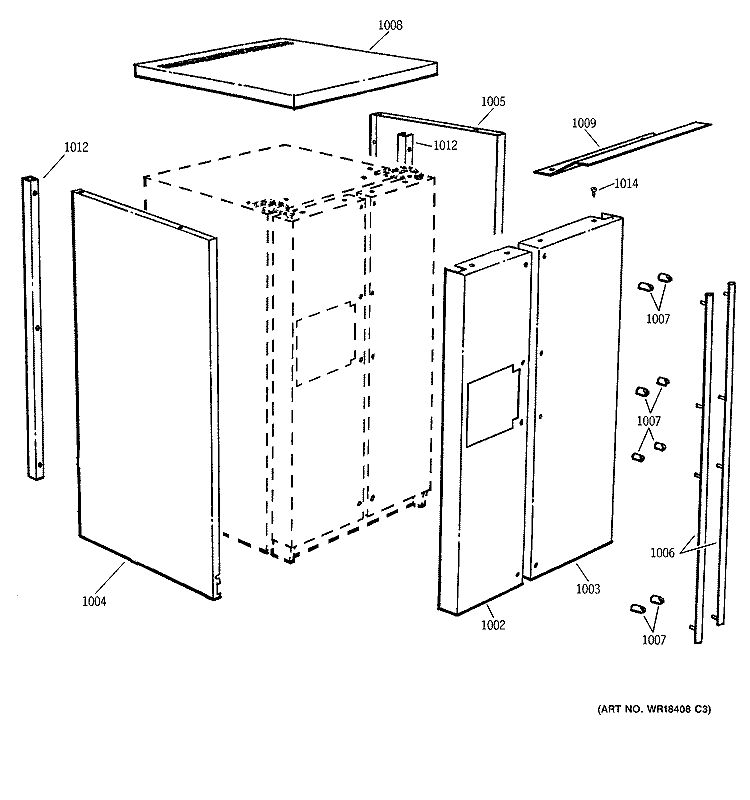STAINLESS STEEL PARTS Diagram and Parts List for ZFSB27DAGSS  General Electric Refrigerator