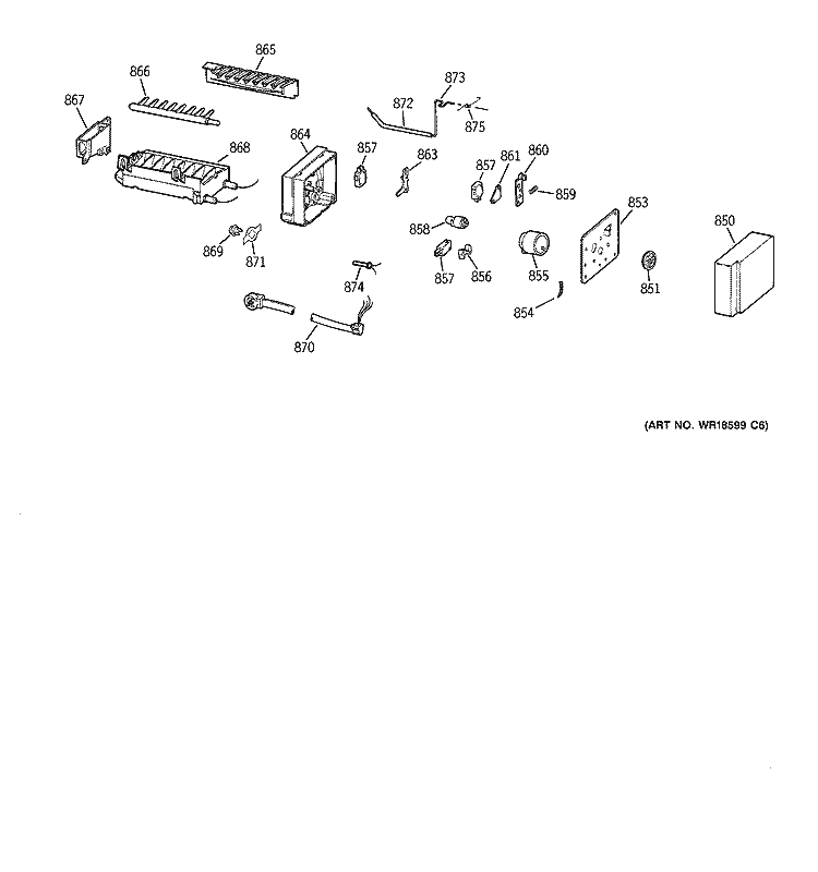 ICEMAKER WR30X0330 Diagram and Parts List for MSK25GRDAAA  General Electric Refrigerator