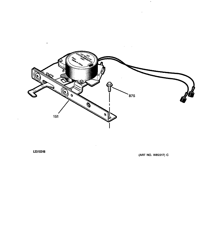 DOOR LOCK Diagram and Parts List for JCTP18WA3WW  General Electric Wall Oven