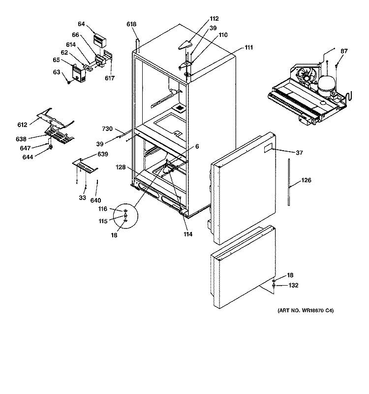 CONTROLS & LIGHT COVERS Diagram and Parts List for TCX22PACAAA  General Electric Refrigerator