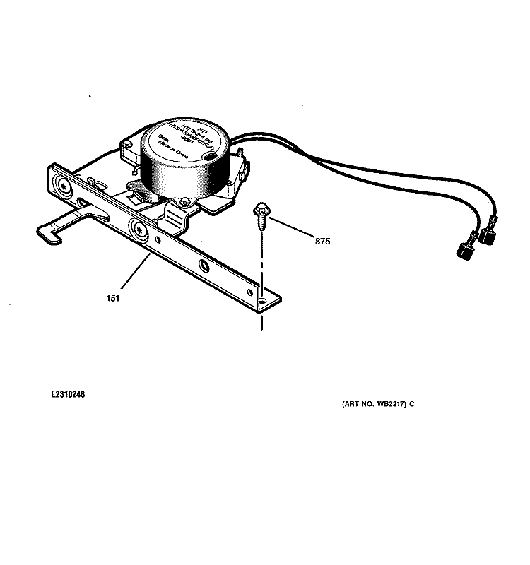 DOOR LOCK Diagram and Parts List for JTP17SC1SS  General Electric Wall Oven