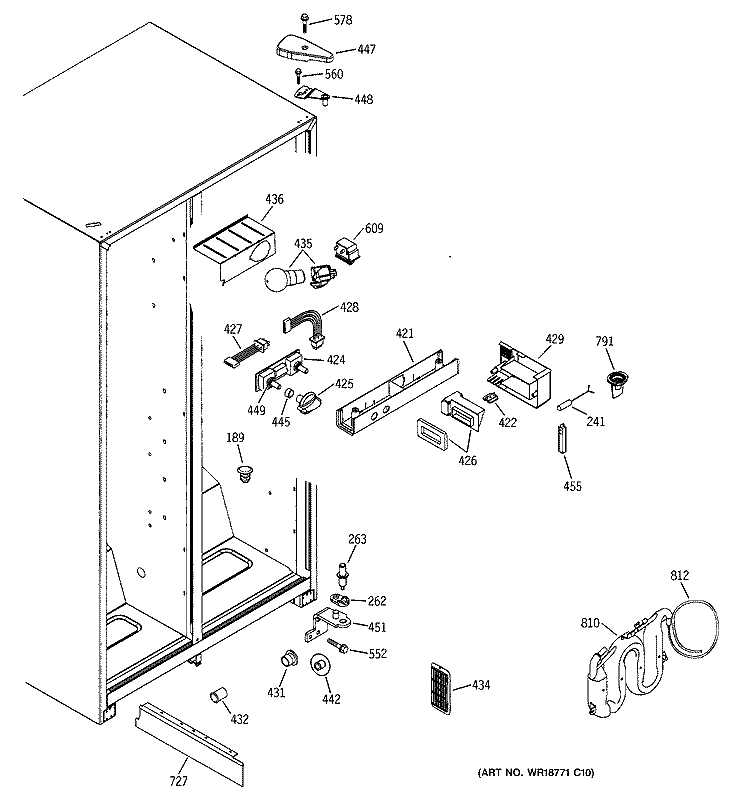 FRESH FOOD SECTION Diagram and Parts List for HSS22DDMBWH  Hotpoint Refrigerator