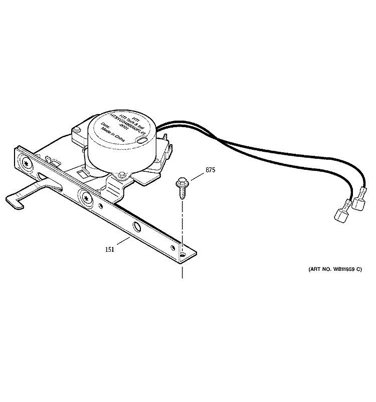 DOOR LOCK Diagram and Parts List for JTP45BA5BB  General Electric Wall Oven
