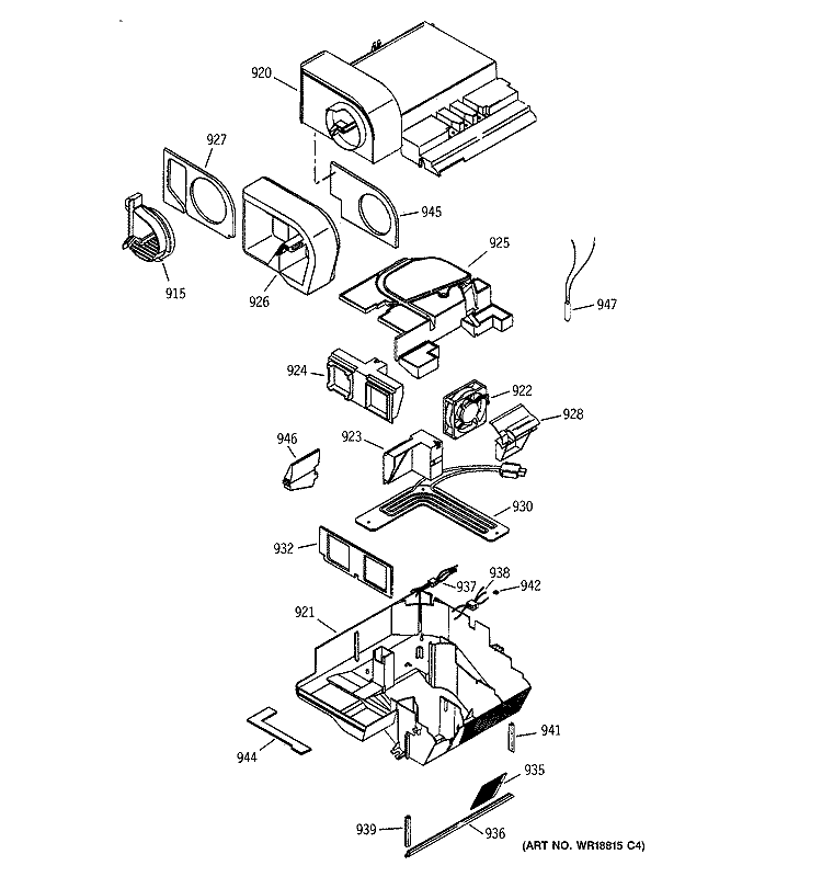 CUSTOM COOL Diagram and Parts List for PSG27NHMACBB  General Electric Refrigerator