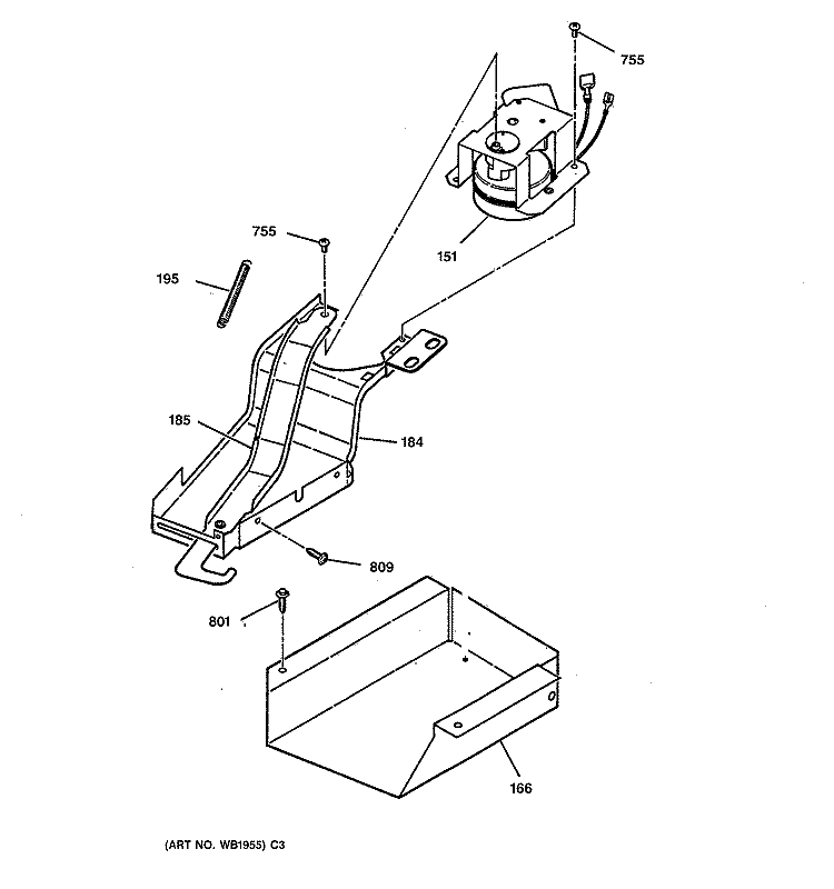 DOOR LOCK Diagram and Parts List for JGSP23BEY3BB  General Electric Range