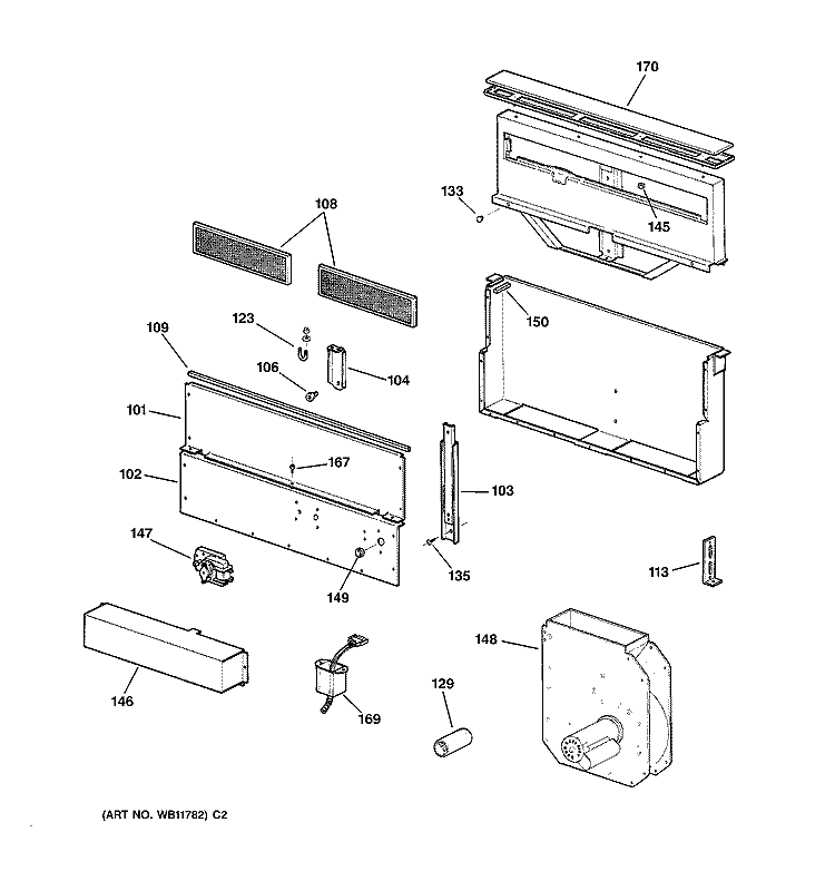 UNIT PARTS Diagram and Parts List for ZGU365DWB1WG  General Electric Cooktop