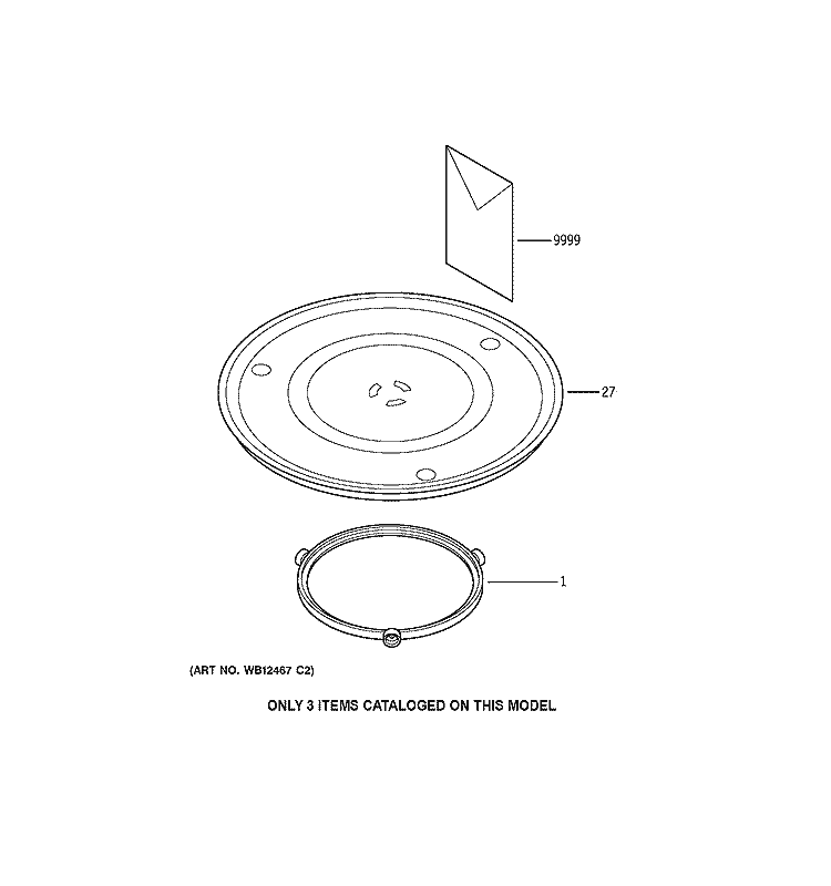 MICROWAVE PARTS Diagram and Parts List for JES1036WF001  General Electric Microwave