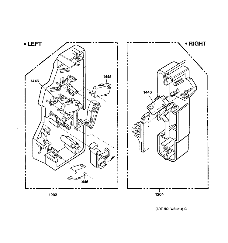 LATCH BOARD PARTS Diagram and Parts List for SCBC2000CBB001  General Electric Microwave Oven Combo