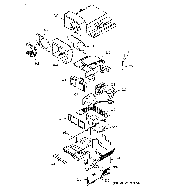 CUSTOM COOL Diagram and Parts List for PSW26SSNASS  General Electric Refrigerator