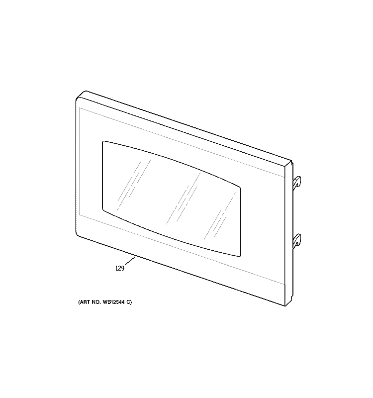 MICROWAVE DOOR Diagram and Parts List for JT965WF1WW  General Electric Microwave Oven Combo