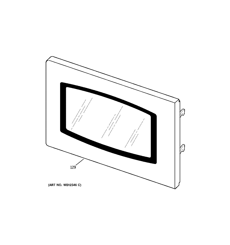 MICROWAVE DOOR Diagram and Parts List for JT965SF1SS  General Electric Microwave Oven Combo
