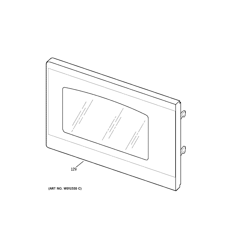 MICROWAVE DOOR Diagram and Parts List for JTP86BF1BB  General Electric Microwave Oven Combo