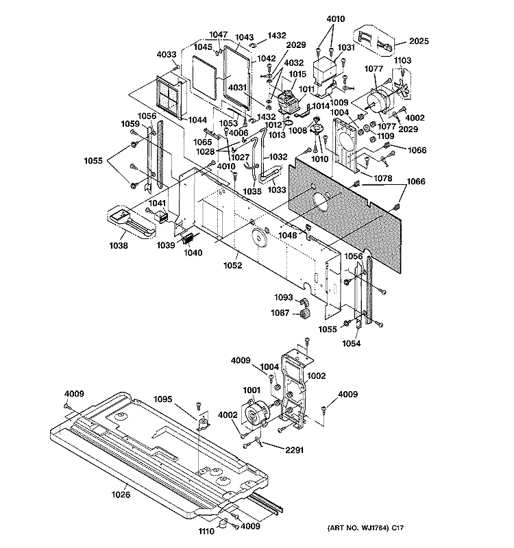CHASSIS ASSEMBLY Diagram and Parts List for AZ32H12D3DM2  General Electric Air Conditioner