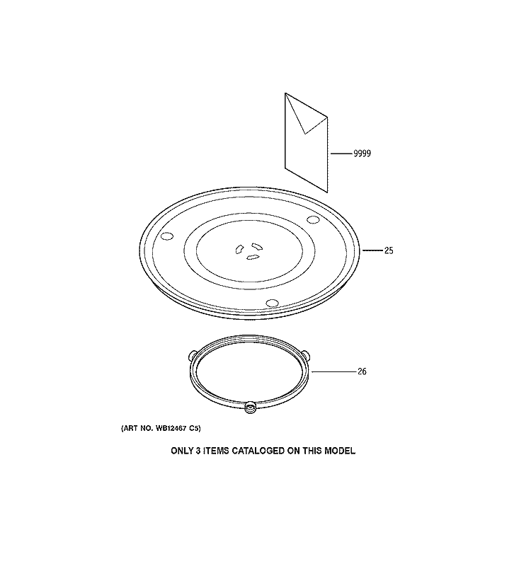 MICROWAVE Diagram and Parts List for JES838SH001  General Electric Microwave
