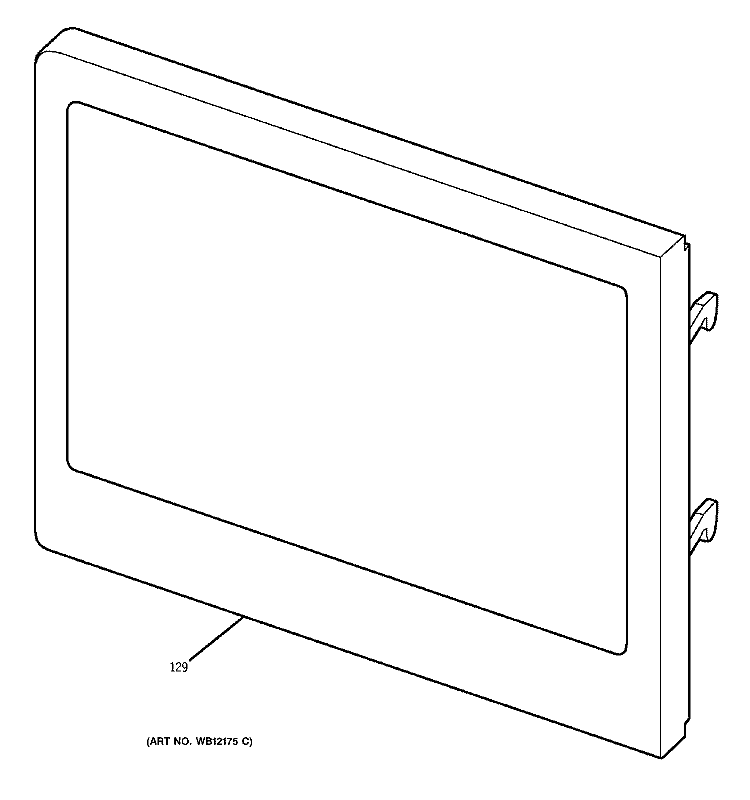 MICROWAVE DOOR Diagram and Parts List for JKP86BF1BB  General Electric Microwave Oven Combo