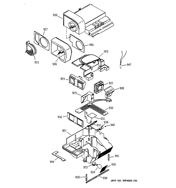 CUSTOM COOL Diagram and Parts List for ZFSB23DNASS  General Electric Refrigerator