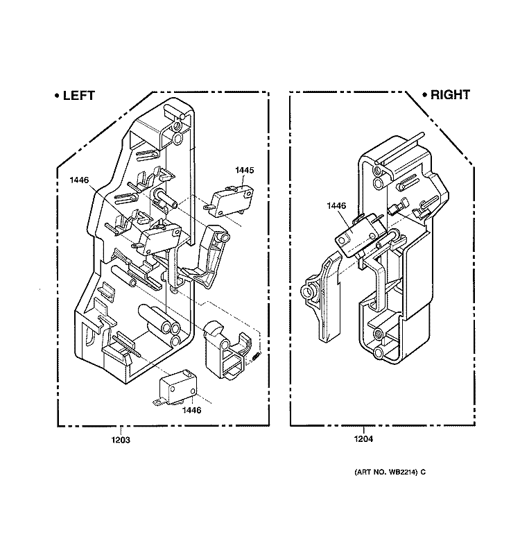 LATCH BOARD PARTS Diagram and Parts List for SCBC2000CCC01  General Electric Microwave Oven Combo