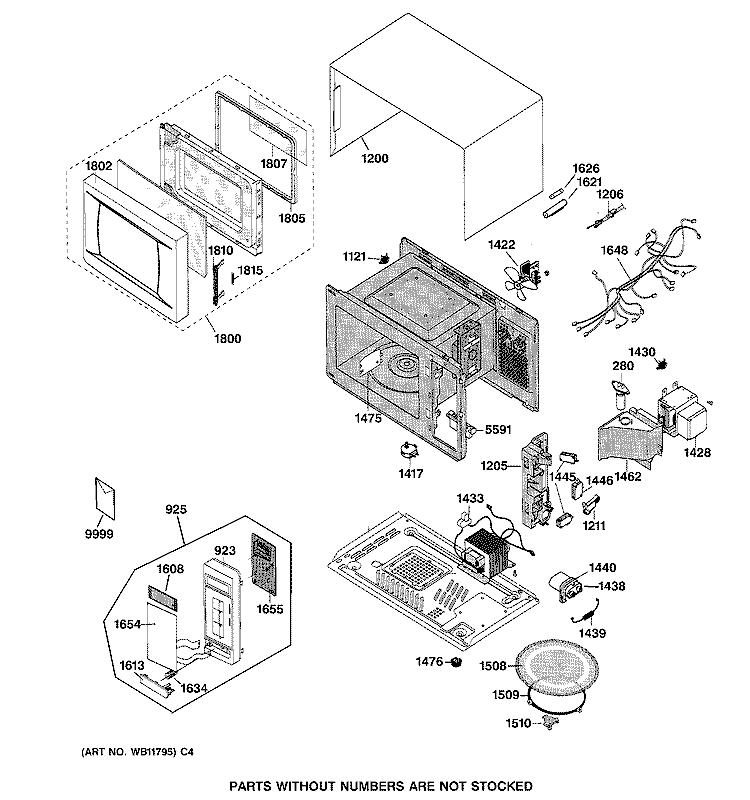 MICROWAVE Diagram and Parts List for ZSC2001CSS  General Electric Microwave