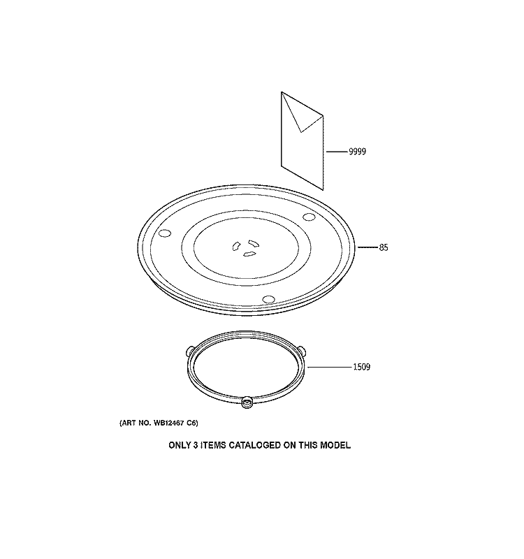 MICROWAVE Diagram and Parts List for JES1238WH001  General Electric Microwave