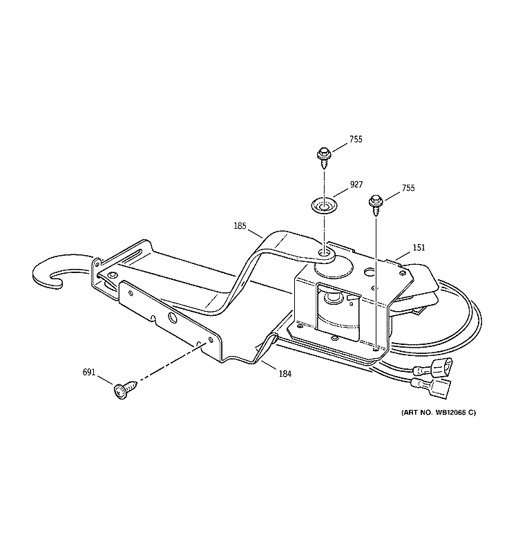 DOOR LOCK Diagram and Parts List for JRP24BD2BB  General Electric Wall Oven