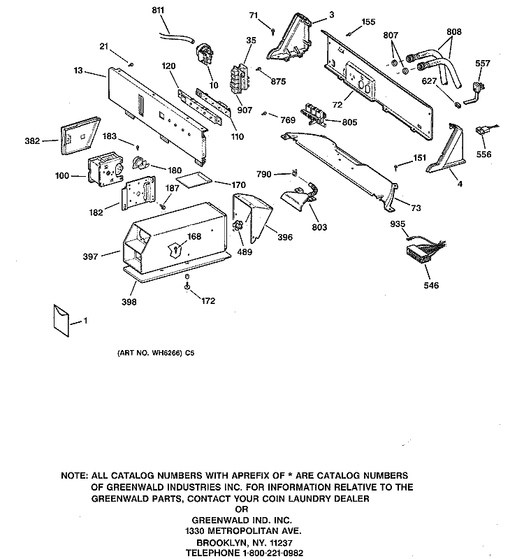 BACKSPLASH & COIN BOX ASSEMBLY Diagram and Parts List for WLCD2050D0WC  General Electric Washer