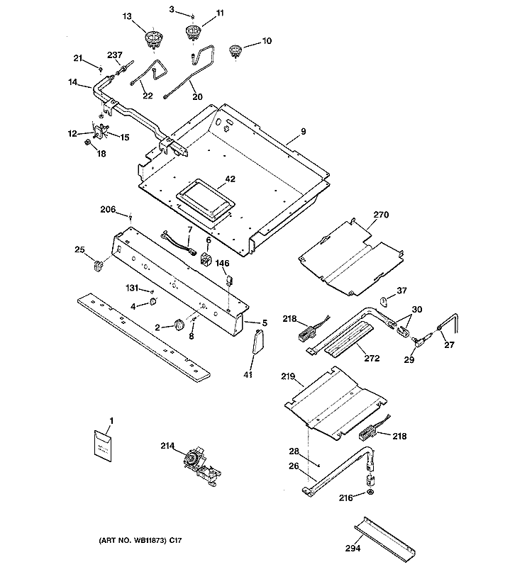 GAS & BURNER PARTS Diagram and Parts List for JGBP79MEF3BC  General Electric Range
