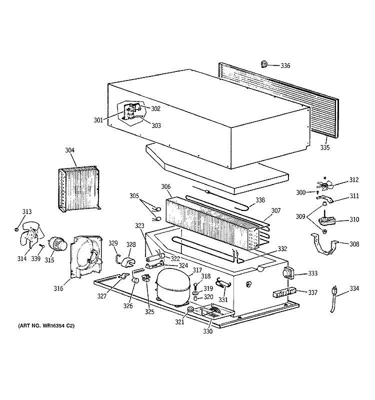 UNIT PARTS Diagram and Parts List for BIS42AJC  General Electric Refrigerator