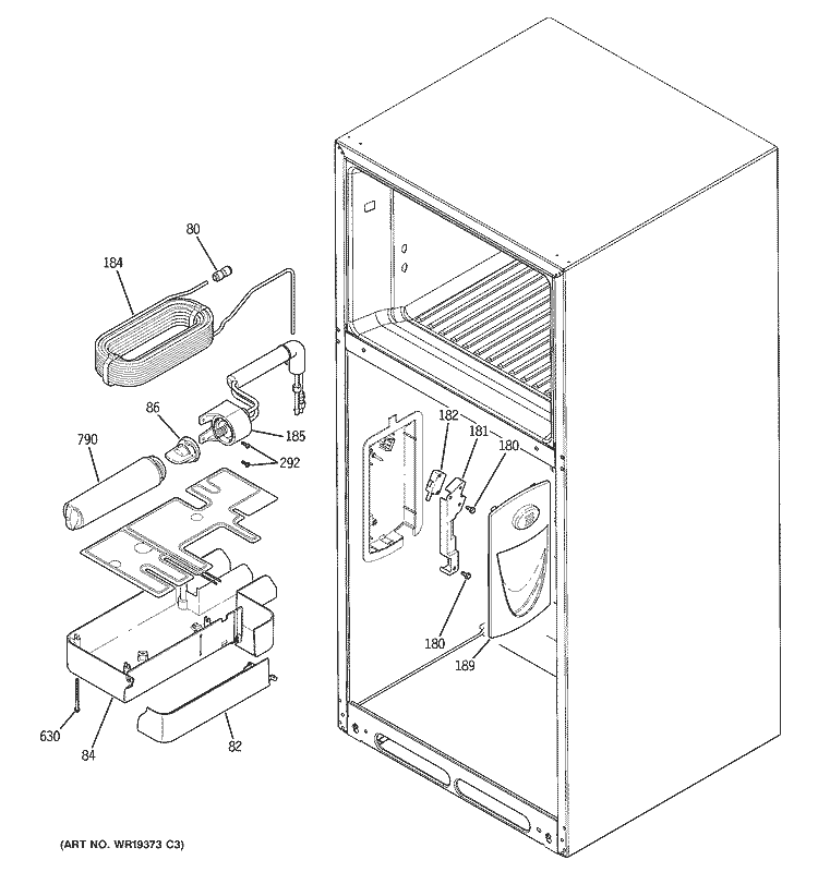 WATER FILTRATION & DISPENSER Diagram and Parts List for PTS25LHRARCC  General Electric Refrigerator