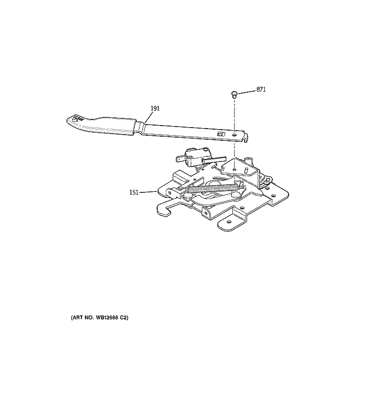 DOOR LOCK Diagram and Parts List for JB600WH3WW  General Electric Range