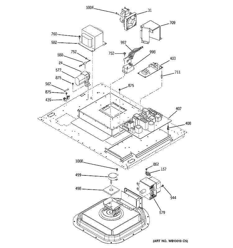 CONTROL SECTION Diagram and Parts List for JT930CH1CC  General Electric Microwave Oven Combo