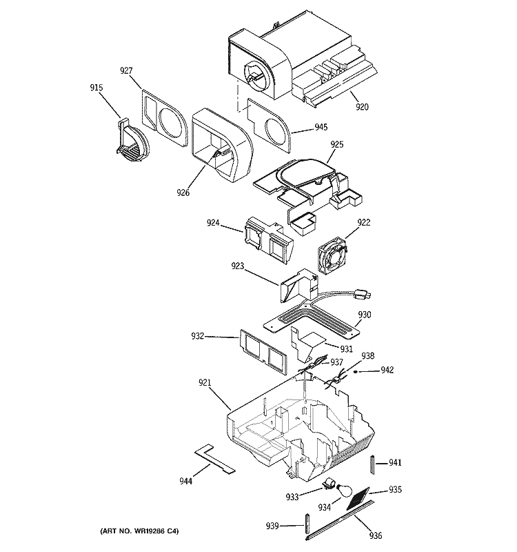 CUSTOM COOL Diagram and Parts List for PIT23SGRCSV  General Electric Refrigerator