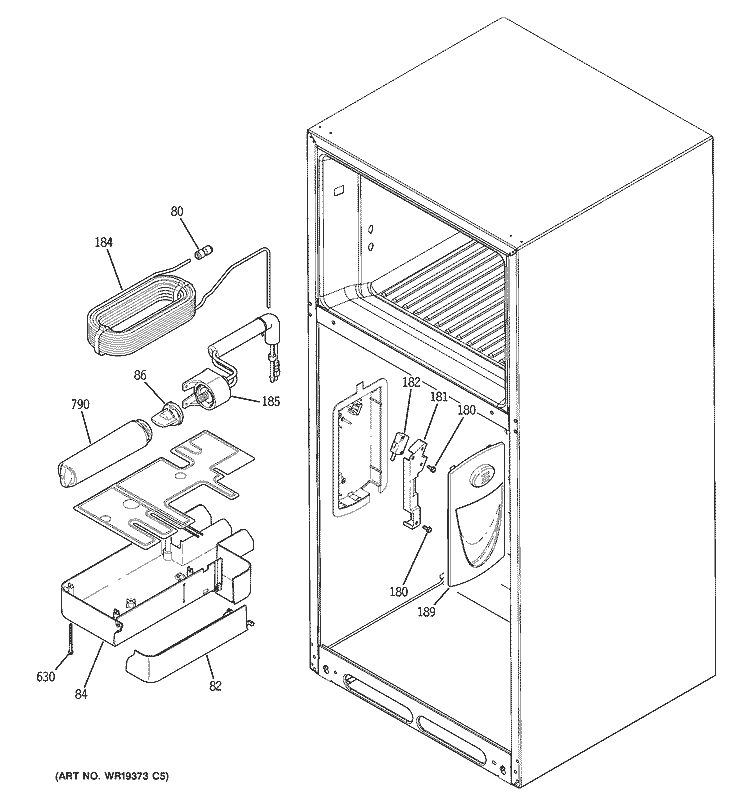 WATER FILTRATION & DISPENSER Diagram and Parts List for PTS22LHSARBB  General Electric Refrigerator