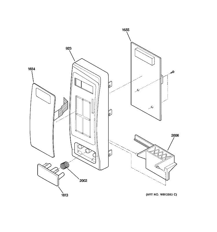 CONTROLLER Diagram and Parts List for JE740WK01  General Electric Microwave