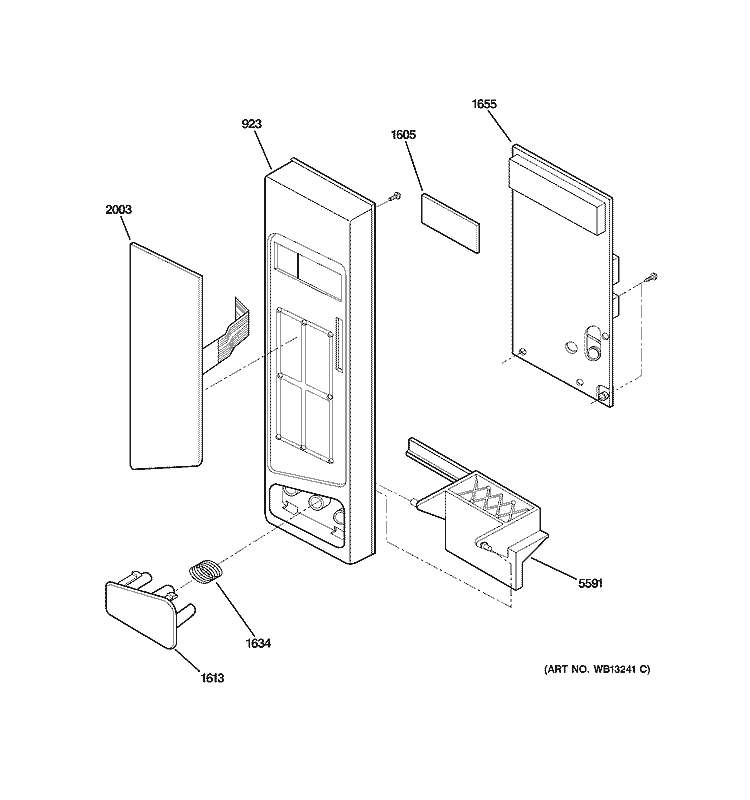 CONTROLLER PARTS Diagram and Parts List for JES1451BJ02  General Electric Microwave