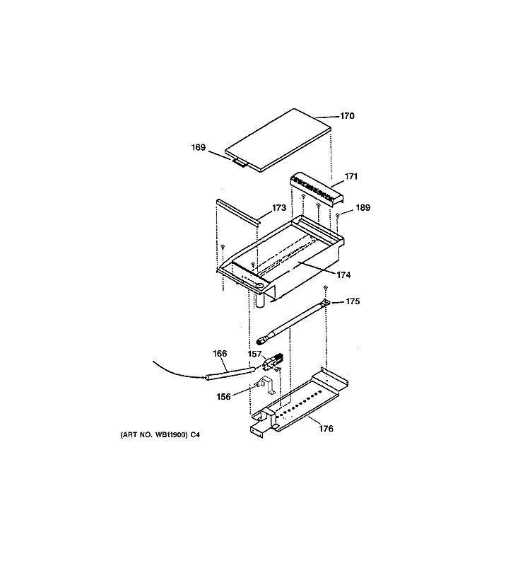 GRIDDLE ASSEMBLY Diagram and Parts List for ZDP48L6DD1SS  General Electric Range