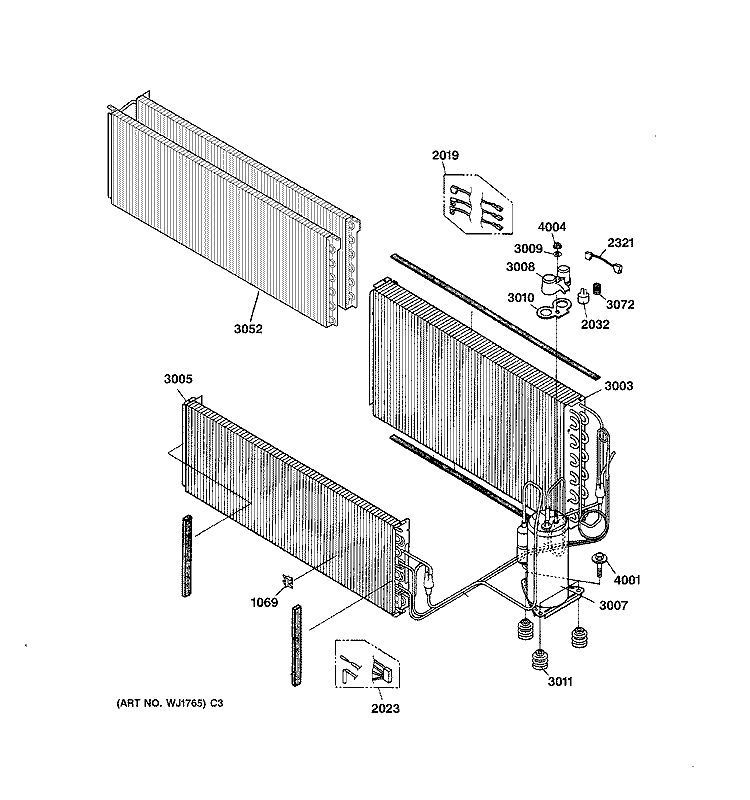 REFRIGERANT ASSEMBLY Diagram and Parts List for AZ22E12E2PM2  General Electric Air Conditioner