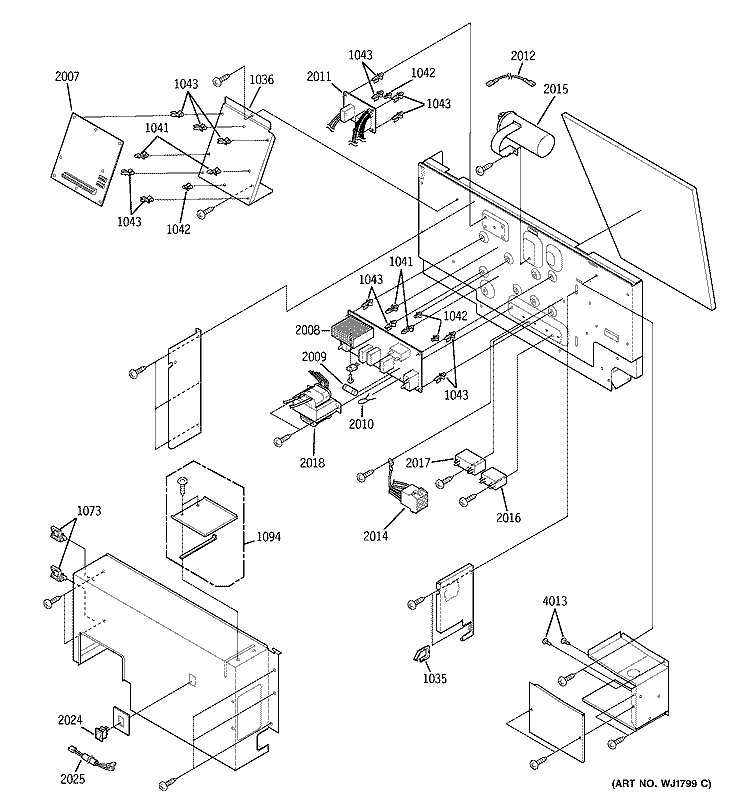 CONTROL PARTS Diagram and Parts List for AZ75E09DACM1  General Electric Air Conditioner