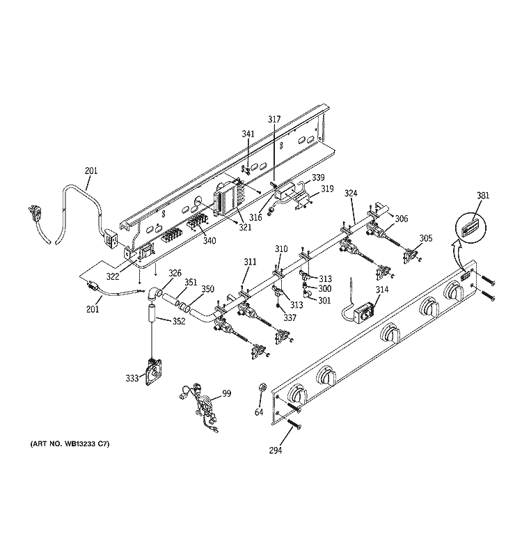 MANIFOLD ASSEMBLY Diagram and Parts List for ZGU36L4DH1SS  General Electric Cooktop
