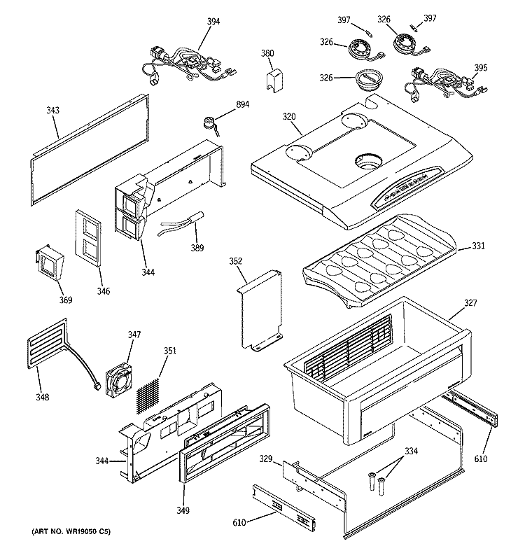 QUICK CHILL Diagram and Parts List for ZIS360NRI  General Electric Refrigerator